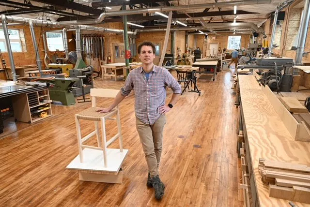 Craftsman working in AnnaFurniture workshop